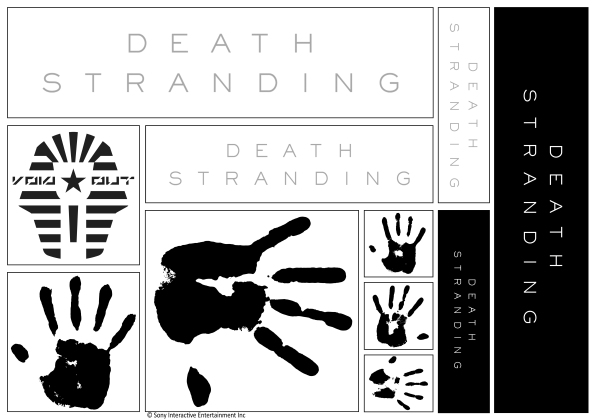 DEATH STRANDING Logo & Various Sticker Sheet – Kojima Productions DEATH STRANDING Logo & Various Sticker Sheet – Kojima Productions