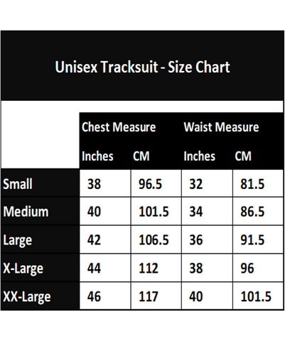 Track sales suit size